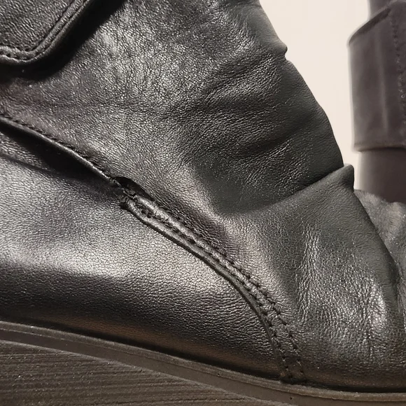 IGI & CO Dressy Black Leather Platform Ankle Boots Shoes (ITALY) Size 7.5 / 38 - Picture 13 of 13